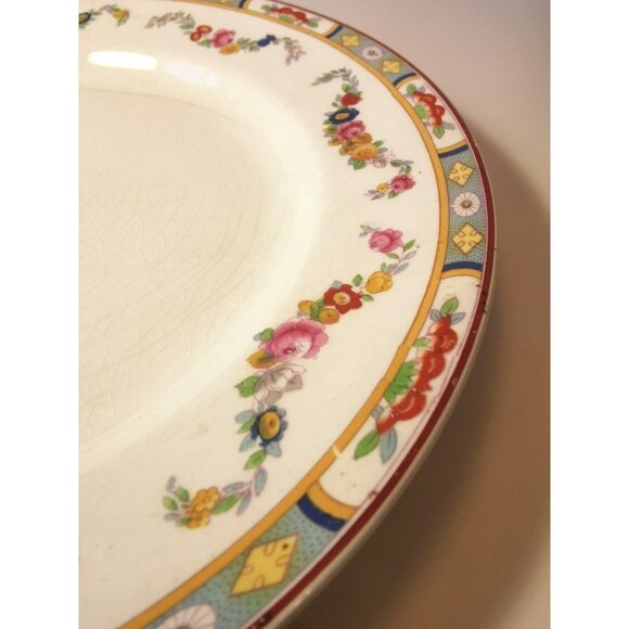 Plate Hand Painted antique early 1900s Johnson Brothers includes antique stand - Picture 6 of 8